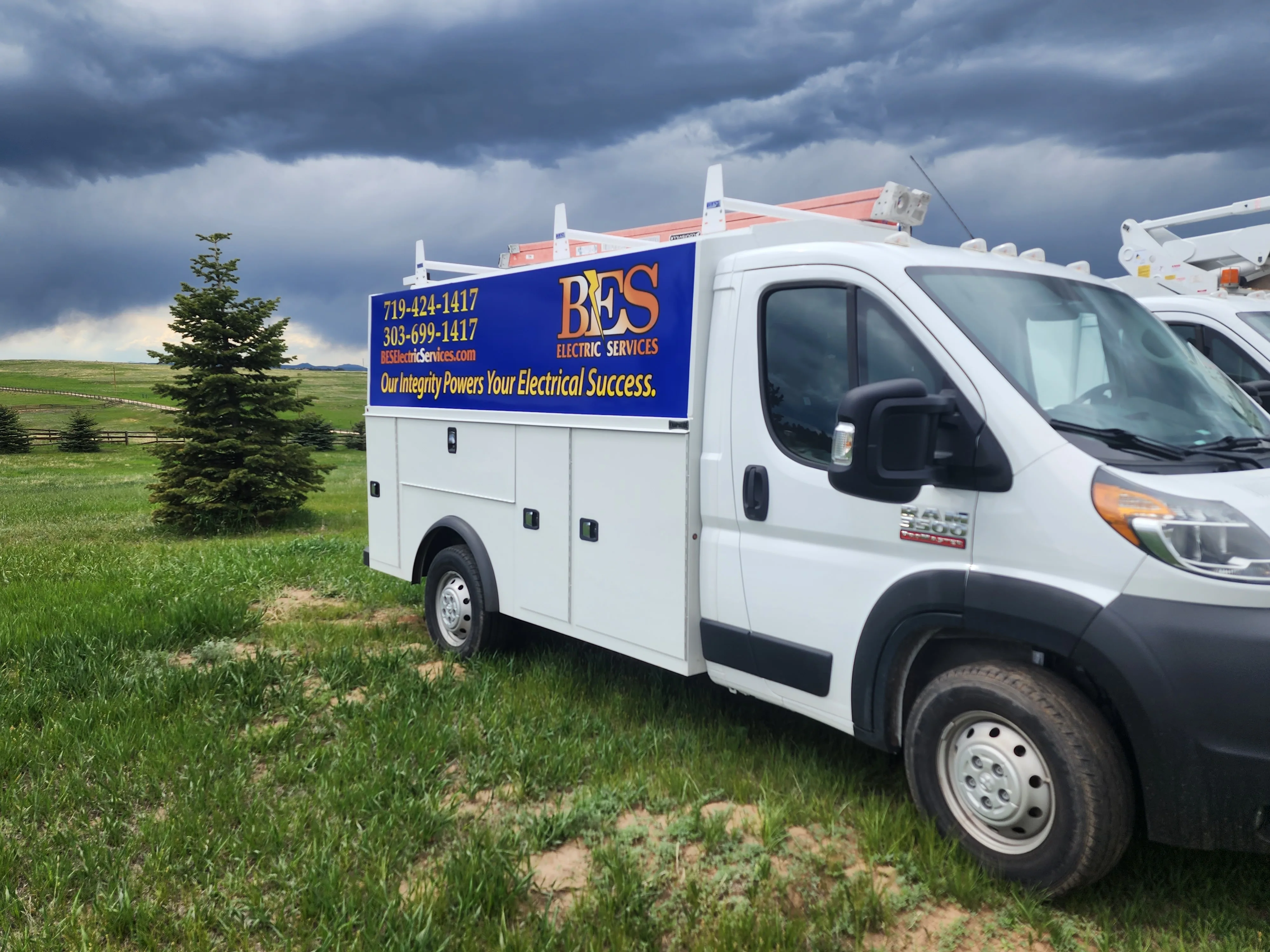 BES Electric Services branded service van